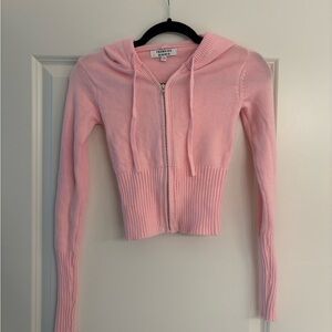Frankie's Bikinis Light Pink Hooded Cardigan